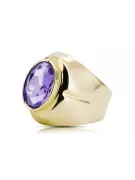 Alejandrita Oro amarillo de 14 quilates Anillo Estilo vintage vrc296y